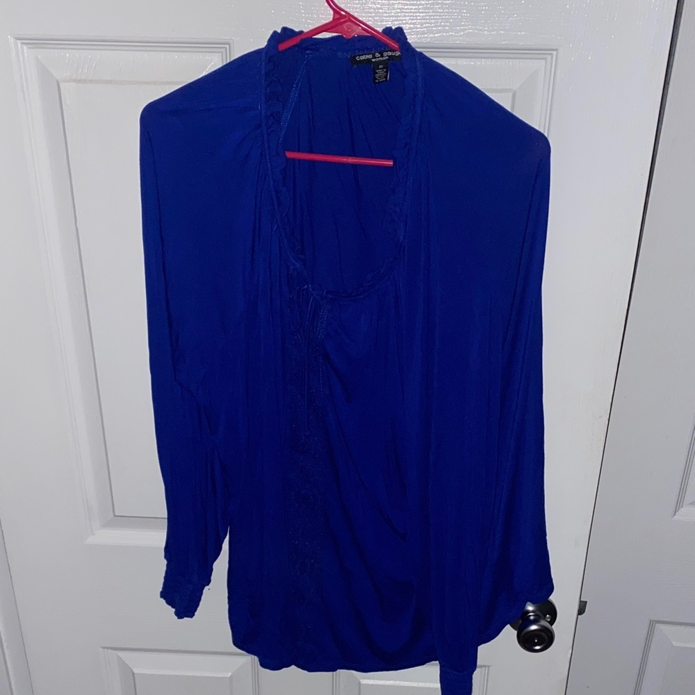 Cable & Gauge Royal Blue Women's Top